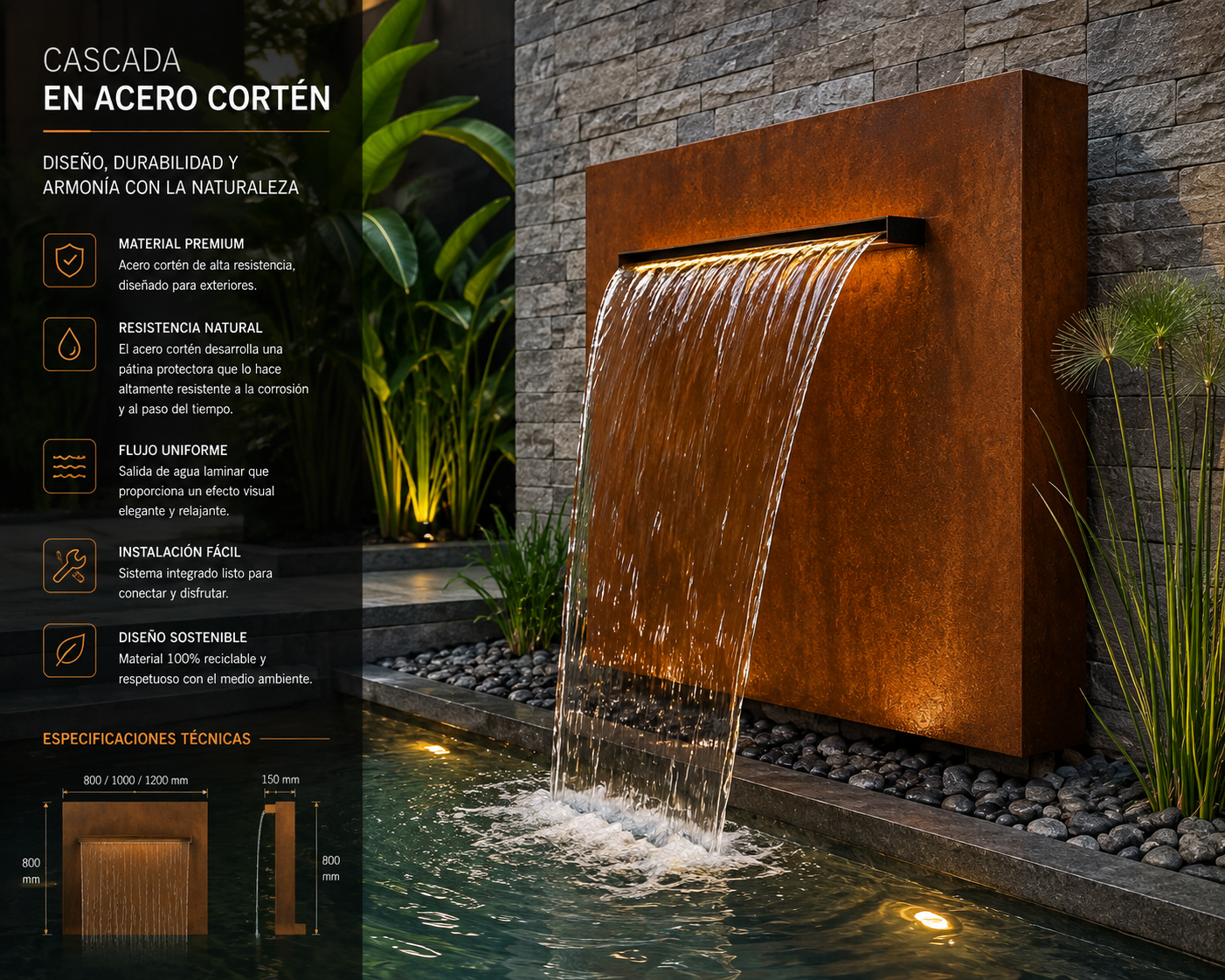 Cascada Corten